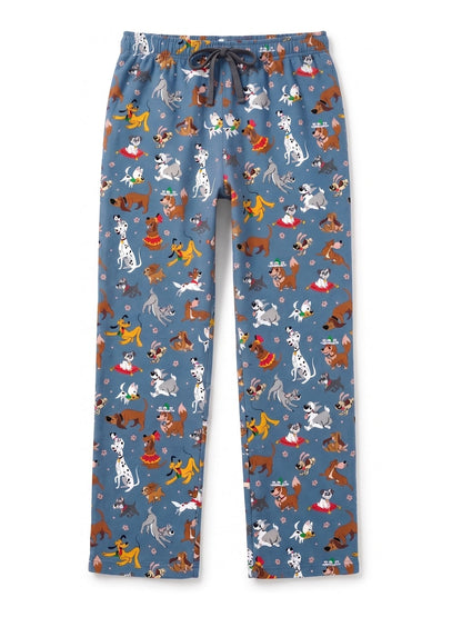 Women's Disney Dogs Pajama Pants Sleep Loungewear Bottoms Pluto 101 Dalmatians
