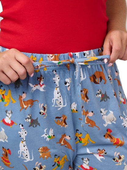 Women's Disney Dogs Pajama Pants Sleep Loungewear Bottoms Pluto 101 Dalmatians