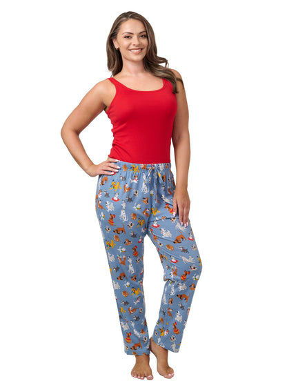 Women's Disney Dogs Pajama Pants Sleep Loungewear Bottoms Pluto 101 Dalmatians