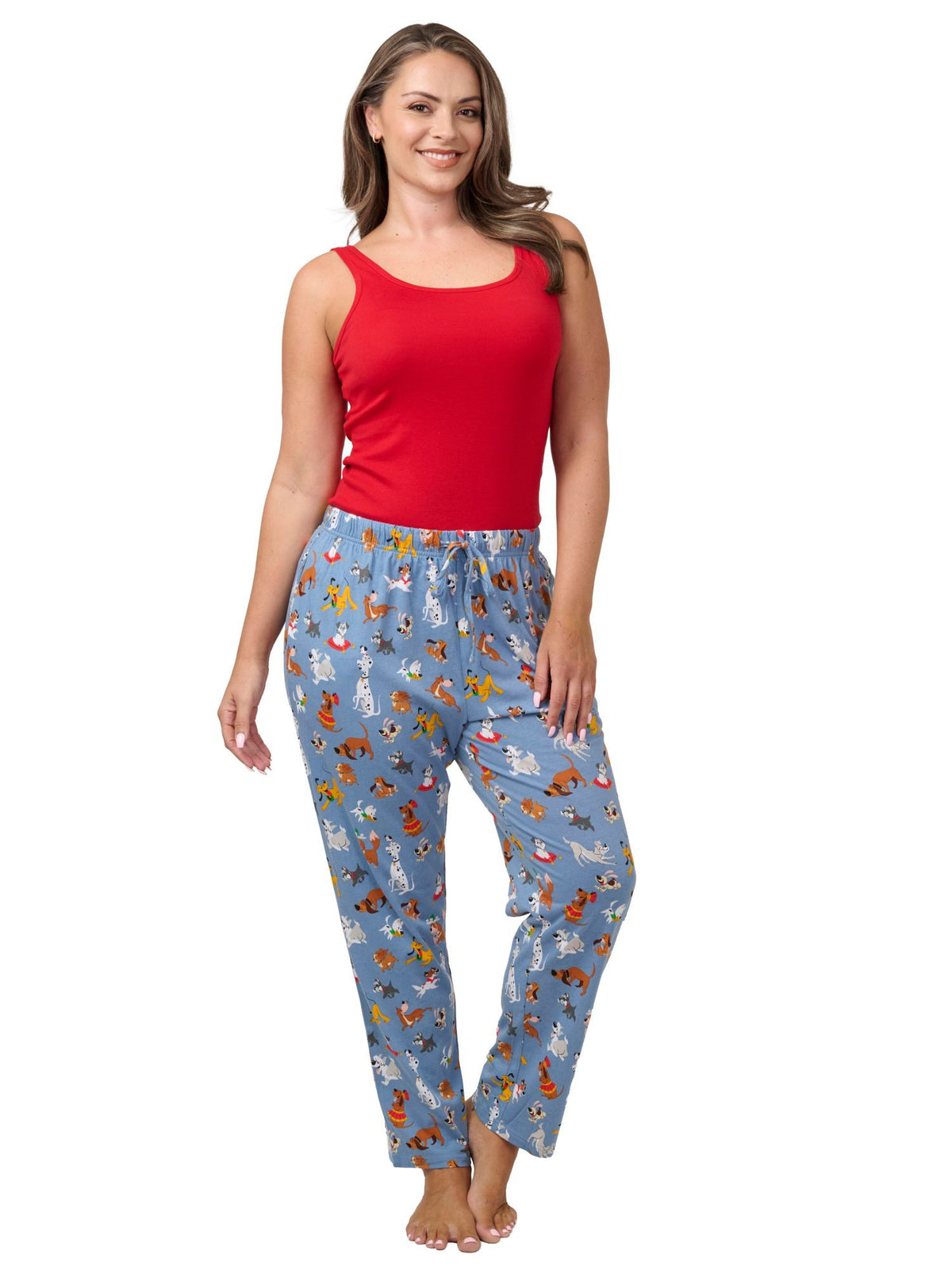 Women's Disney Dogs Pajama Pants Sleep Loungewear Bottoms Pluto 101 Dalmatians