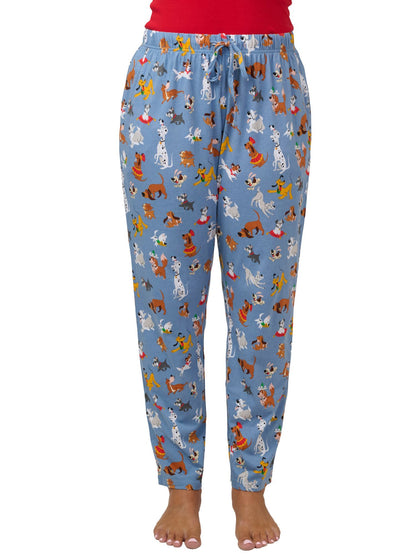Women's Disney Dogs Pajama Pants Sleep Loungewear Bottoms Pluto 101 Dalmatians