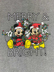 Women's Disney Christmas Mickey & Minnie Mouse Sleep Shirt Pajama Dorm Shirt