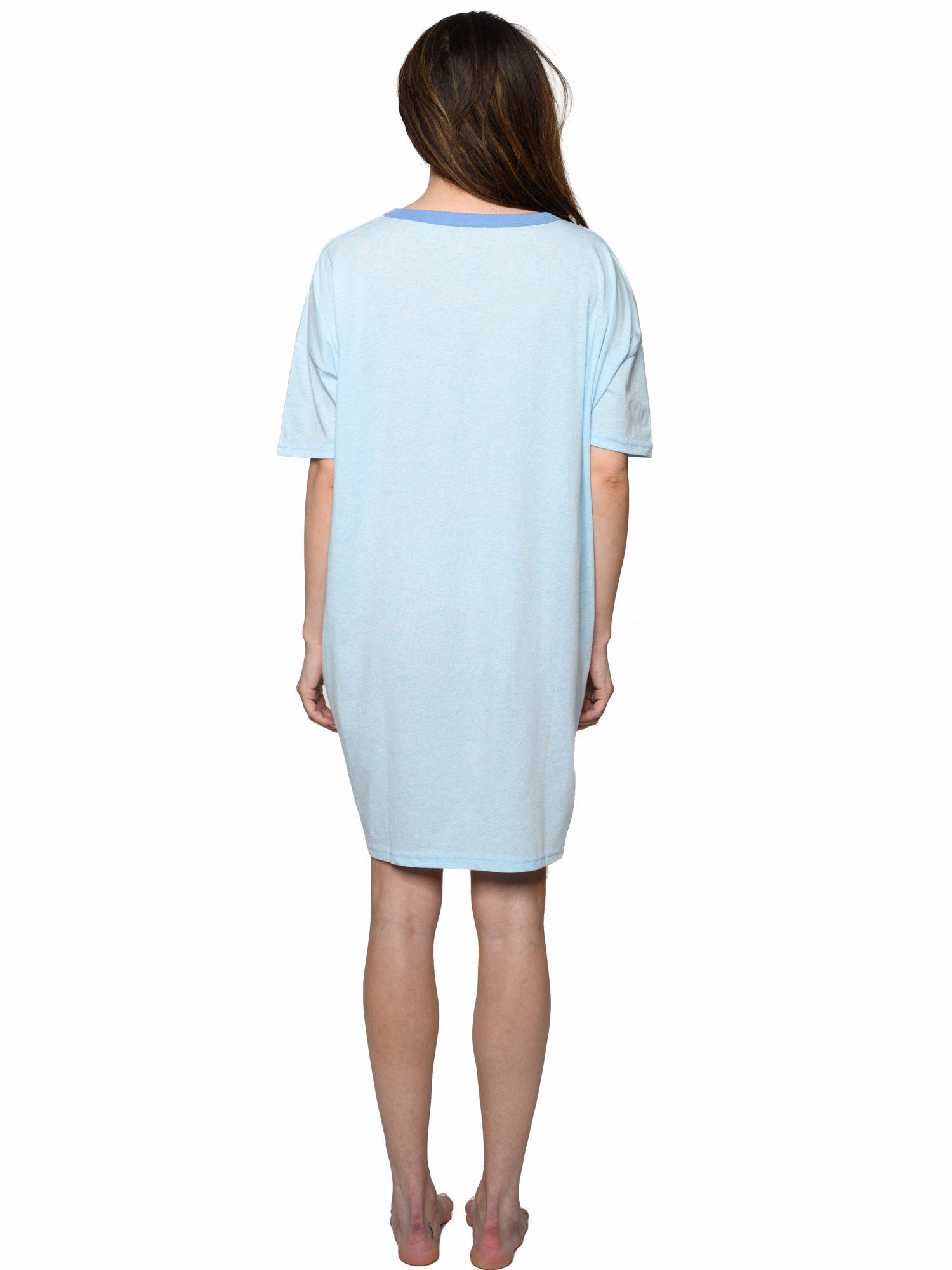 Women's Eeyore Sleep Shirt Hot Cocoa One Size Fits Most Light Blue