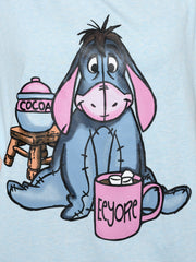 Eeyore Sleep Night T-Shirt One Size Women Plus Pajamas Hot Cocoa