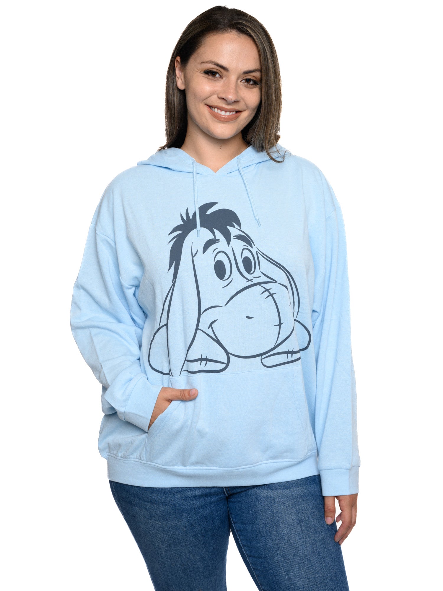 Women's Disney Winnie The Pooh Eeyore Sweatshirt Pullover Crewneck Graphic Print