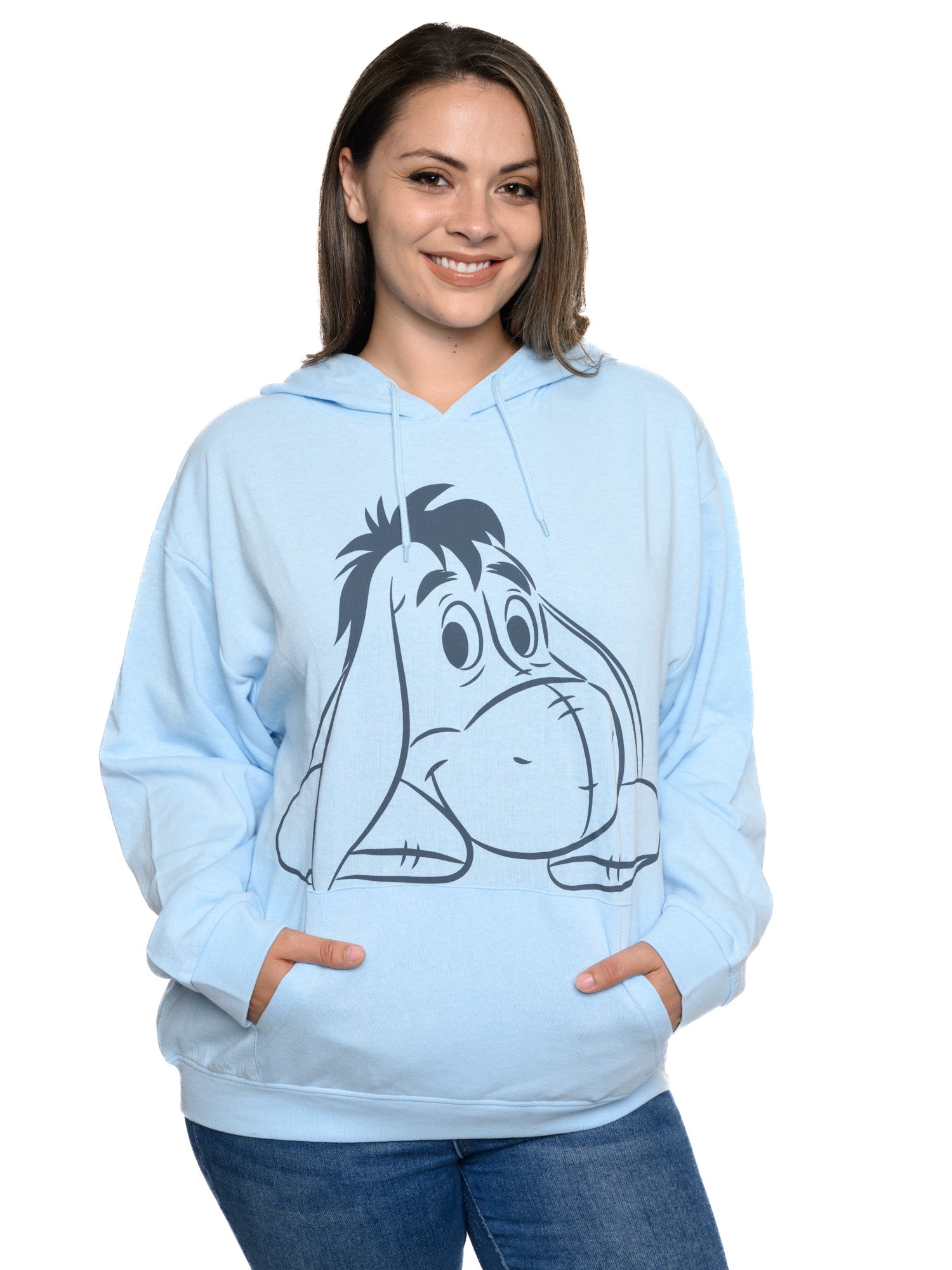 Women's Disney Winnie The Pooh Eeyore Sweatshirt Pullover Crewneck Graphic Print