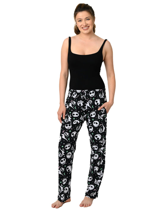 Nightmare Before Christmas Lounge Pajama Pants Womens AOP Jack Skellington Zero