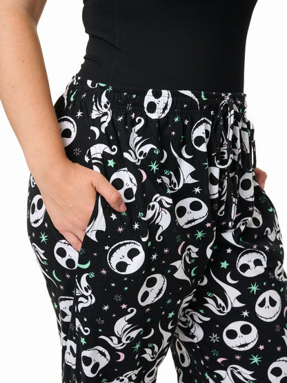 Womens Disney Nightmare Before Christmas Pajama Pants Lounge Jack Skellington
