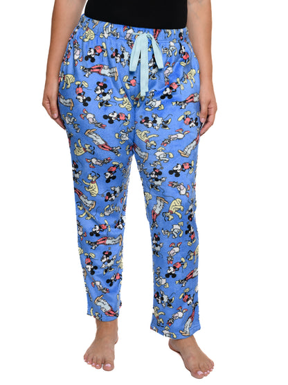 Disney Women's & Women's Plus Mickey Mouse Plush Sleep Pants (Size Small)