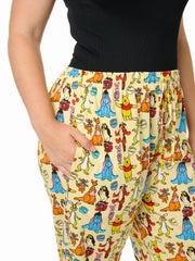 Women's Plus Size Disney Winnie The Pooh Eeyore Pajama Pants Loungewear Yellow