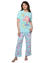 Women's The Little Mermaid Ariel Pajama Set T-Shirt & Pants Disney