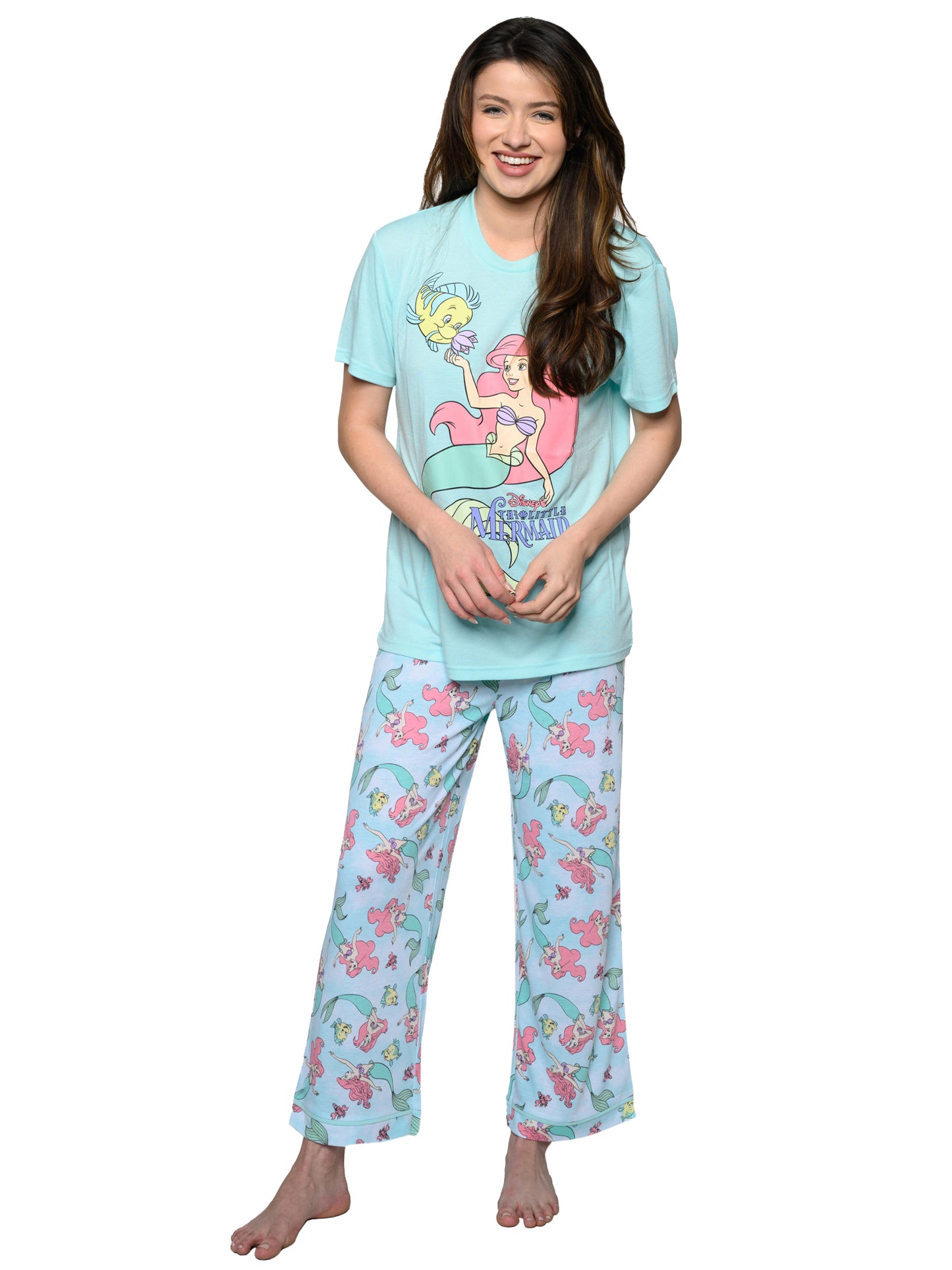 Women's The Little Mermaid Ariel Pajama Set T-Shirt & Pants Disney