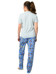 Women's Mickey Mouse & Friends Pajama Lounge Set T-Shirt & Plush Pants Disney