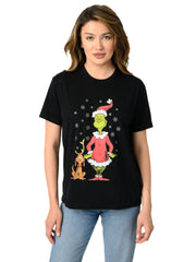 Dr. Seuss The Grinch & Max T-Shirt Women's Plus Size Christmas
