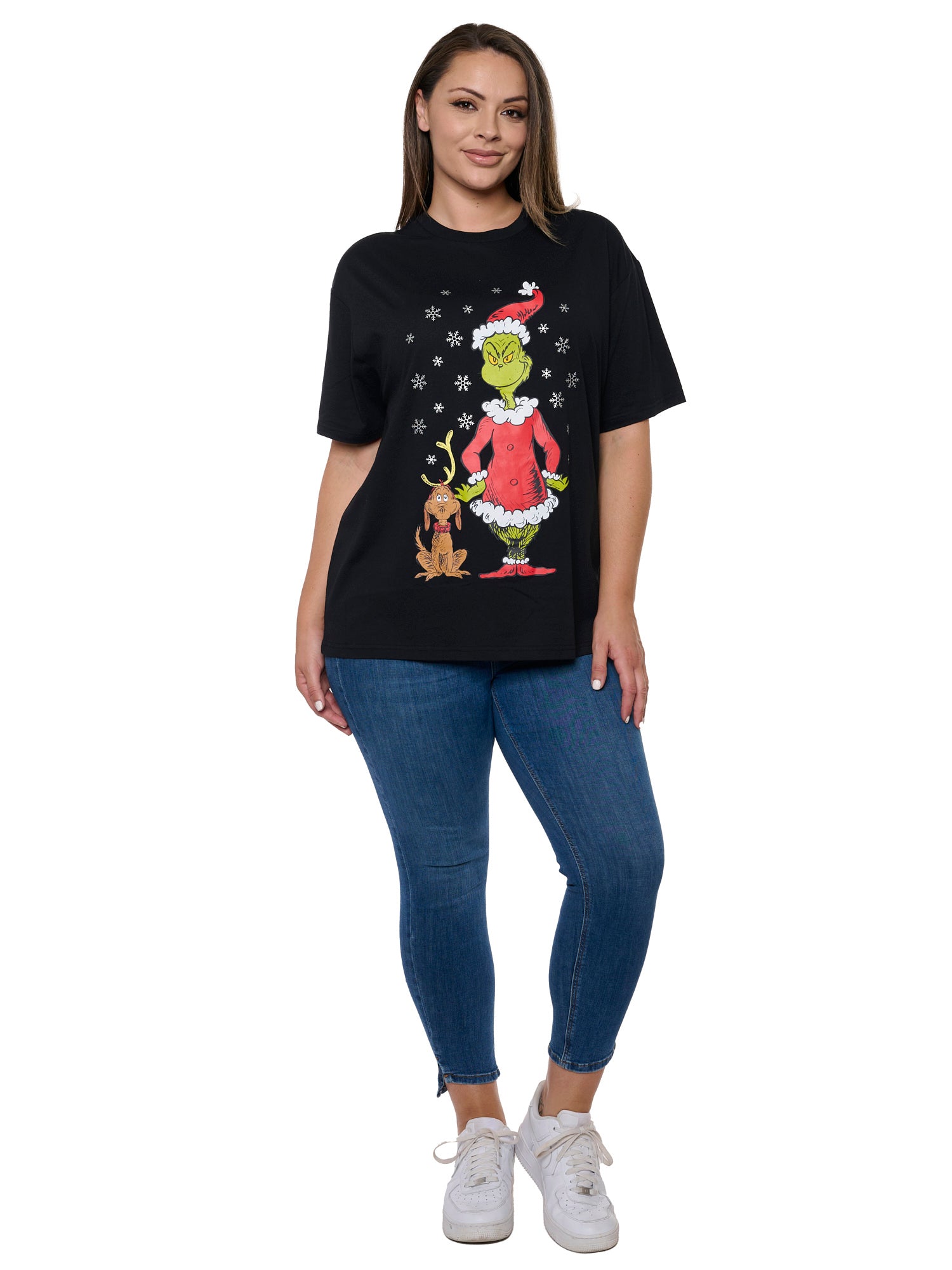 Dr. Seuss The Grinch & Max T-Shirt Women's Plus Size Christmas