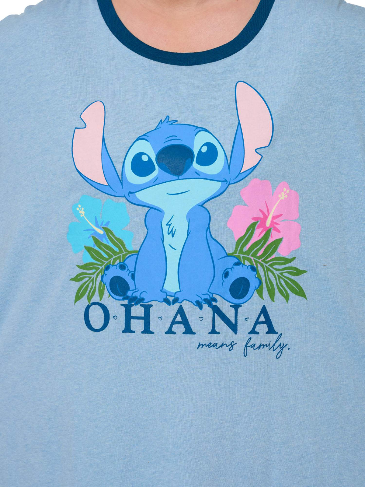 Womens & Womens Plus Disney Stitch Sleep Shirt Pajamas Blue One Size Ohana