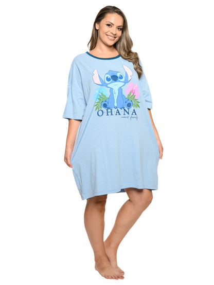 Womens & Womens Plus Size Disney Mickey & Minnie Mouse Sleep Shirt Pajamas Gray