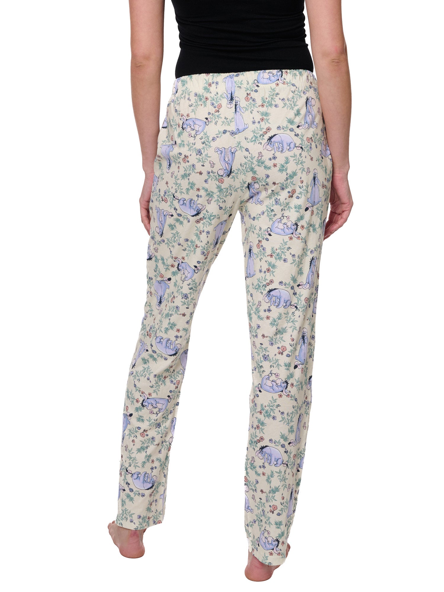 Disney Eeyore Butterfly T-Shirt w/ Floral Watercolor Pajama Pants Women' s Set