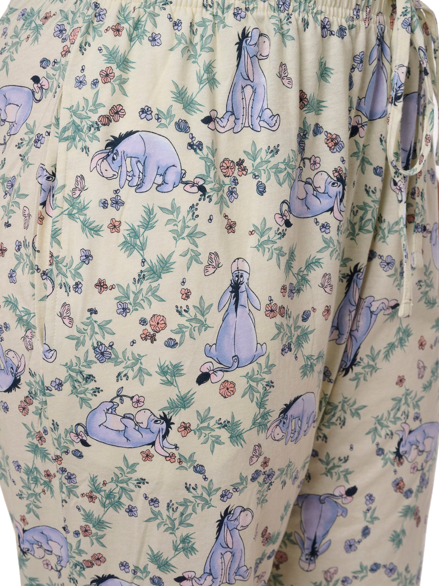 Disney Eeyore Pajama Pants Loungewear Watercolor Floral Womens Plus Size Cotton