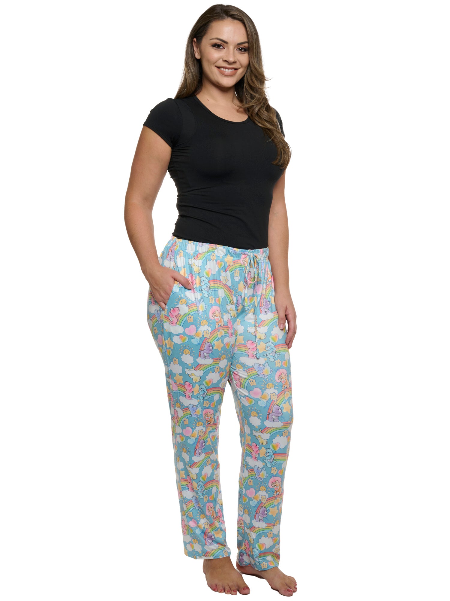 Care Bears Women's Blue Pajama Pants: Cheer, Bedtime & Share Bear Sleepwear