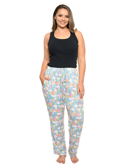 Care Bears Women's Blue Pajama Pants: Cheer, Bedtime & Share Bear Sleepwear
