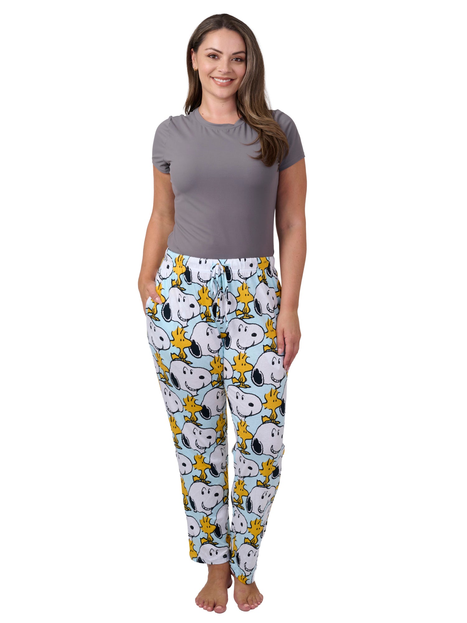Peanuts Snoopy Women's Pajama Pants, Allover Print Sleep Lounge Bottoms