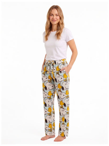 Peanuts Snoopy Women's Pajama Pants, Allover Print Sleep Lounge Bottoms