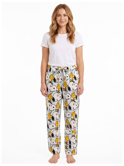 Peanuts Snoopy Women's Pajama Pants, Allover Print Sleep Lounge Bottoms