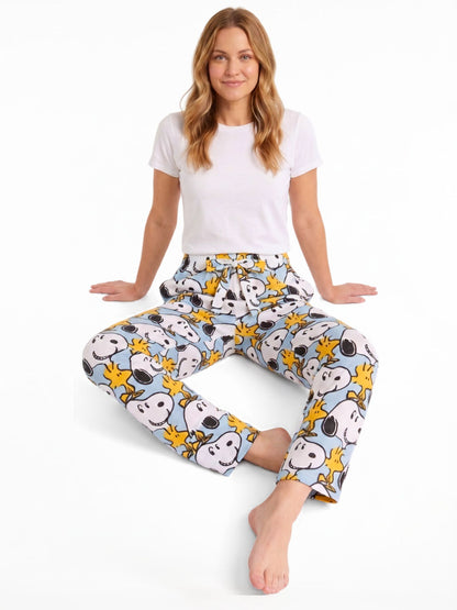 Peanuts Snoopy Women's Pajama Pants, Allover Print Sleep Lounge Bottoms