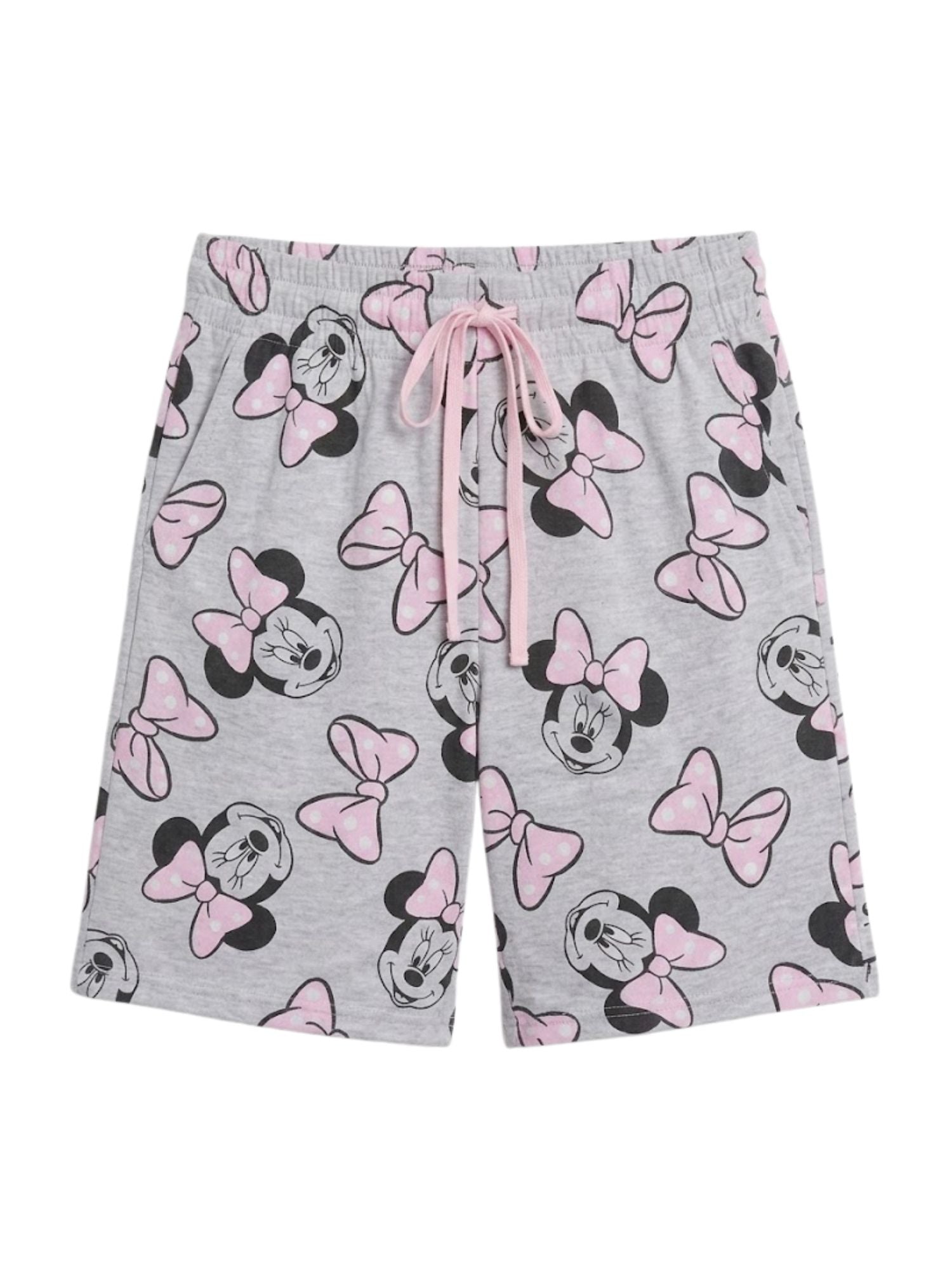 Disney Minnie Mouse Women's Bermuda Pajama Shorts - Grey Lounge Sleepwear