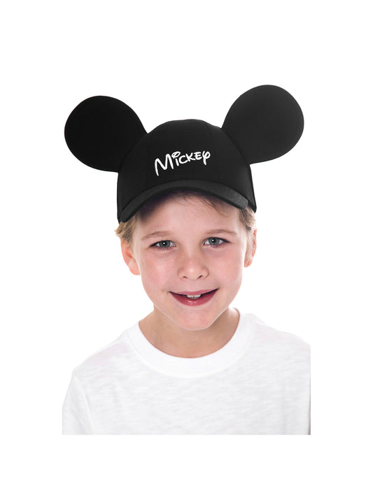 Mickey Mouse Baseball Hat Black with Mickey Ears Youth Boys Girls