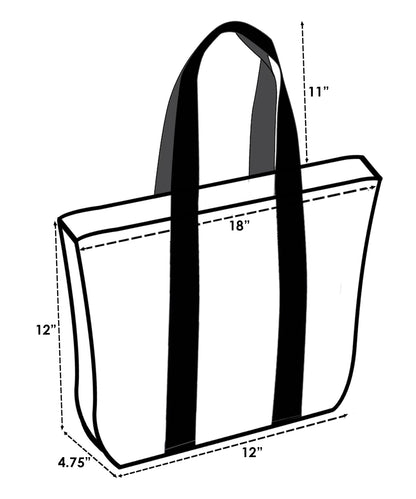 Mickey Mouse Tote Bag Minnie Icon Zippered Black Disney Travel Handbag