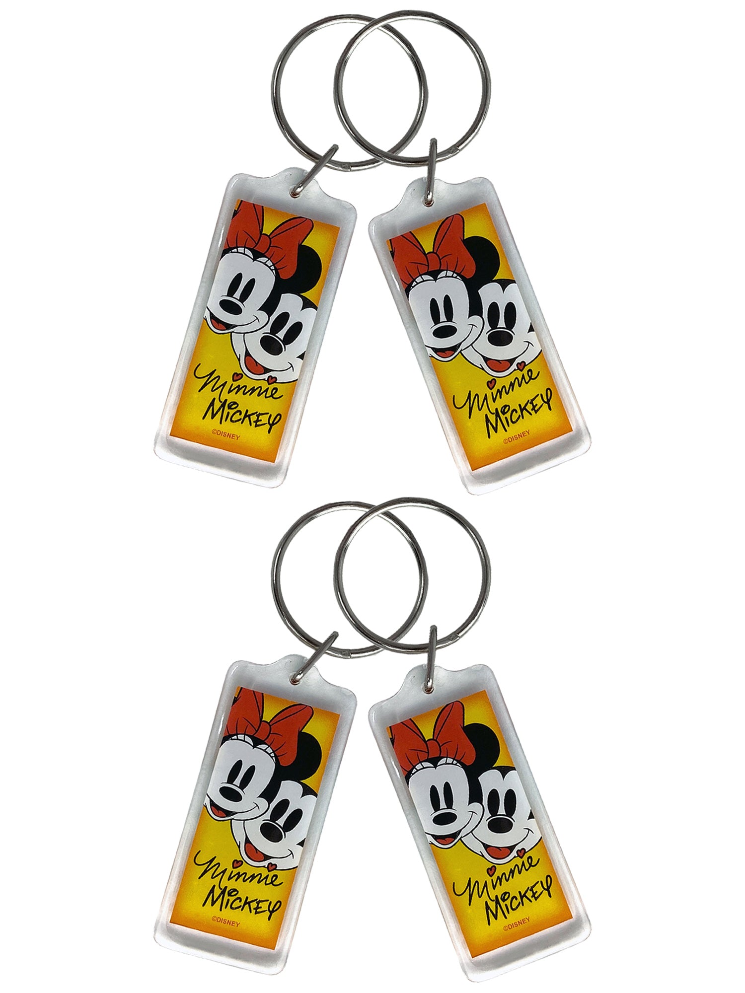 Mickey & Minnie Mouse Keychain Disney 4-Pack Set
