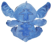 Disney Stitch 11" Plush Toy Doll & 15" Drawstring Tote Cinch Sling Bag Navy Set