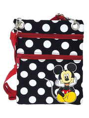 Disney Mickey Mouse Passport Bag Crossbody Purse Travel Black White