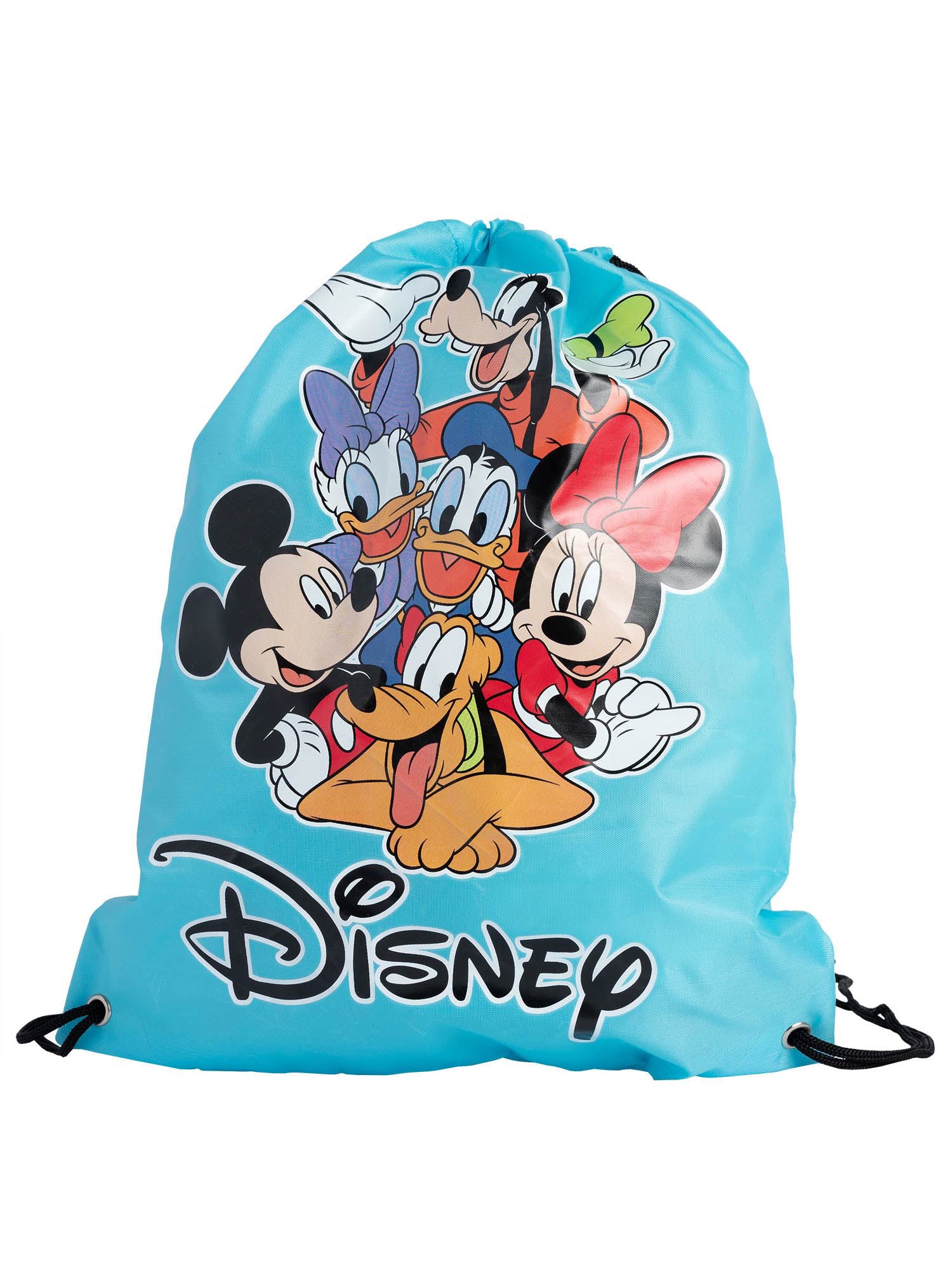 Disney 11" Goofy Plush Doll Toy w/ 15" Mickey Drawstring Tote Sling Bag Set