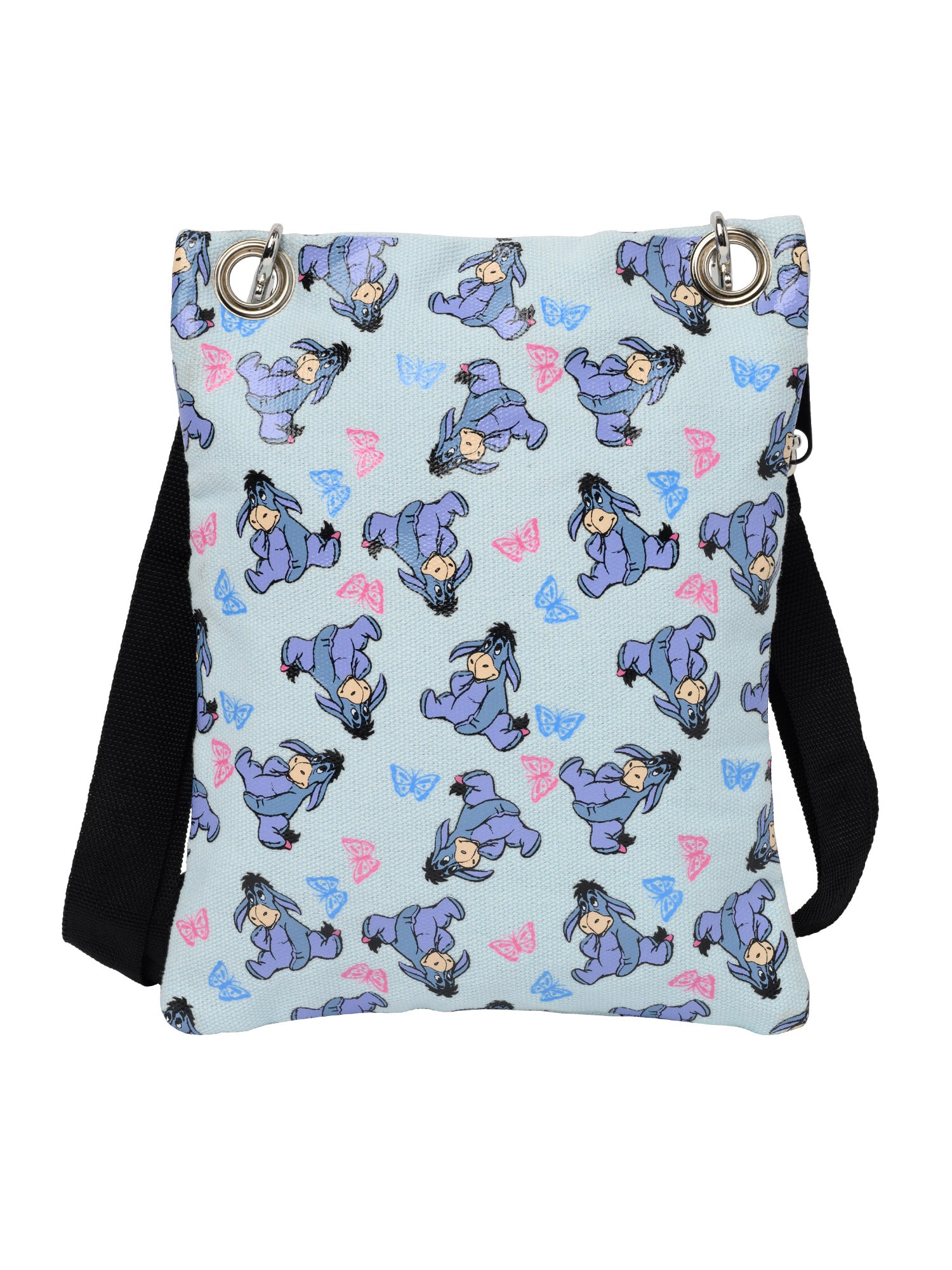Disney Women's Eeyore Crossbody Passport Bag Travel Purse Winnie the Pooh Blue