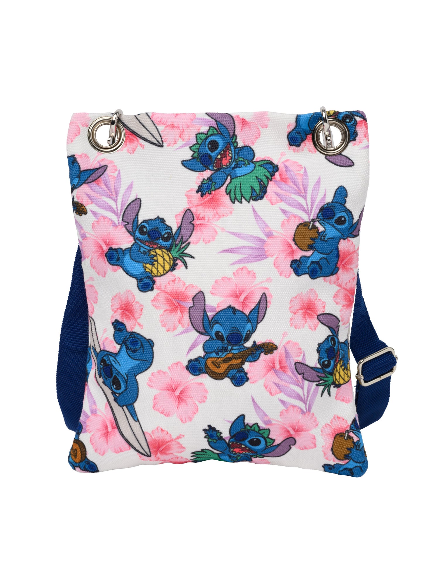 Stitch Passport Bag Travel Crossbody Purse Women Disney Pineapples Hawaii White