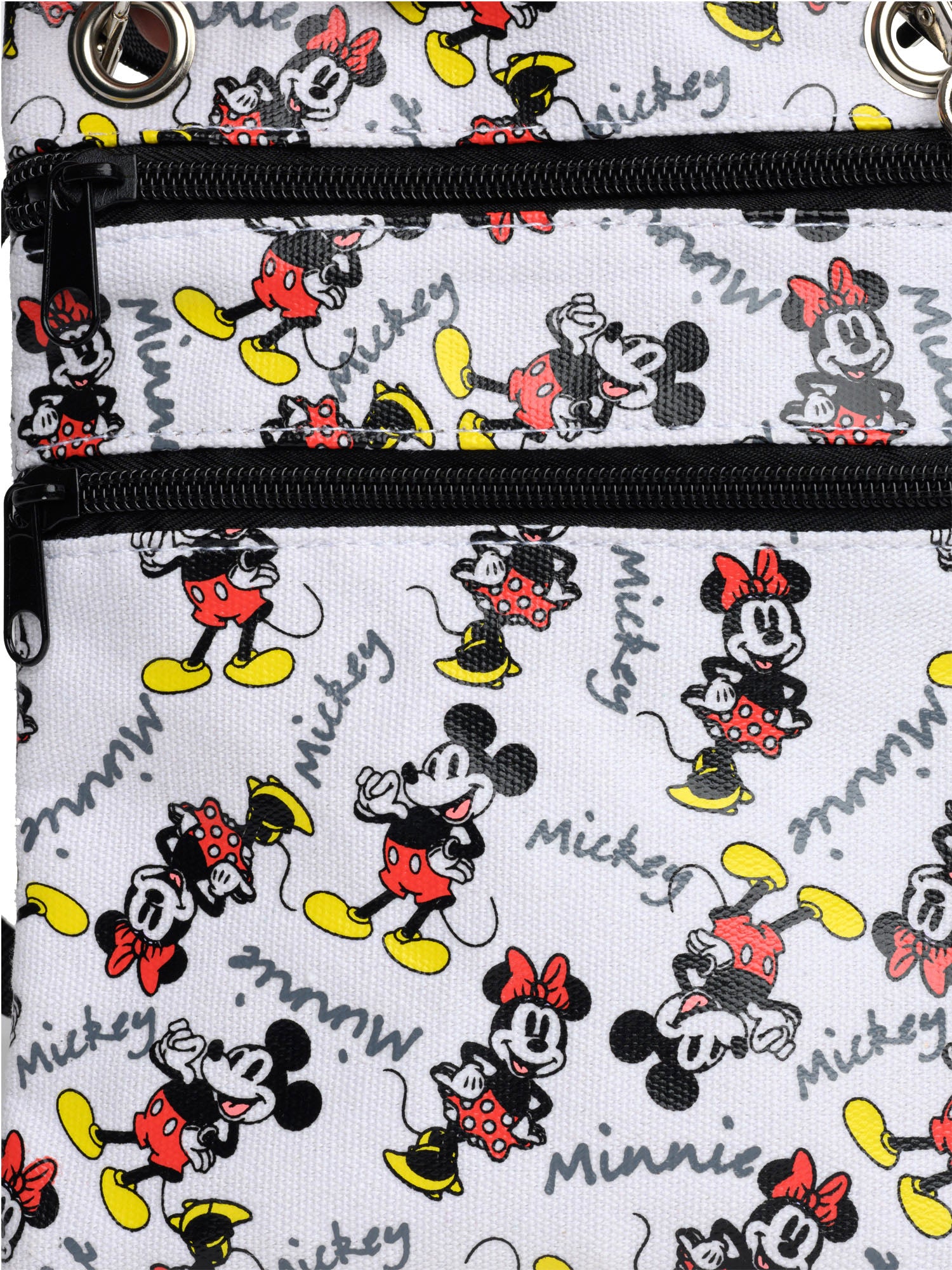 Mickey & Minnie Mouse Passport Bag Disney Women's Crossbody Purse Travel White